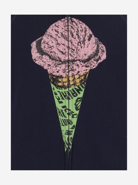26FW 아이스크림 후드 티셔츠 ICZT26239NAVY Black - ICECREAM