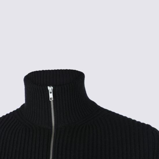 26FW MM6 메종마르지엘라 집업 니트 SH0AM0095M13286900 Black - MM6 MAISON MARGIELA