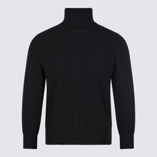 26FW MM6 메종마르지엘라 집업 니트 SH0AM0095M13286900 Black - MM6 MAISON MARGIELA