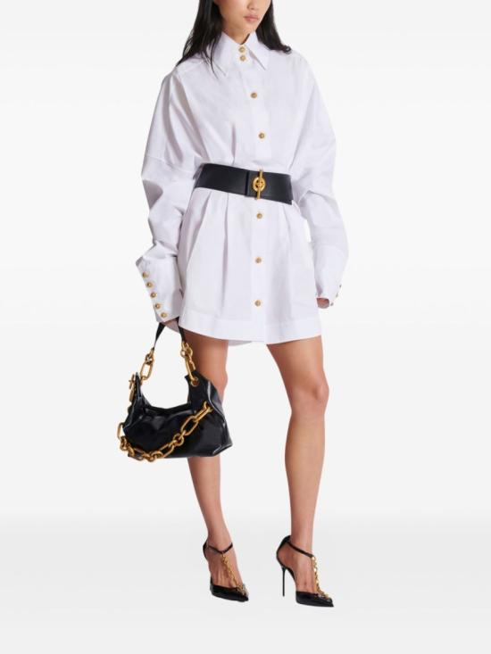 26SS 발망 미디 원피스 GF1R9412CB09 0FB White - BALMAIN