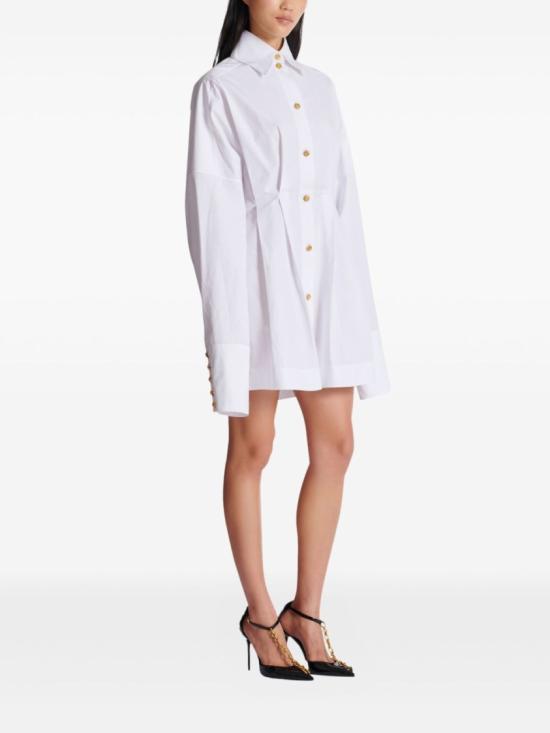26SS 발망 미디 원피스 GF1R9412CB09 0FB White - BALMAIN