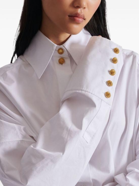 26SS 발망 미디 원피스 GF1R9412CB09 0FB White - BALMAIN