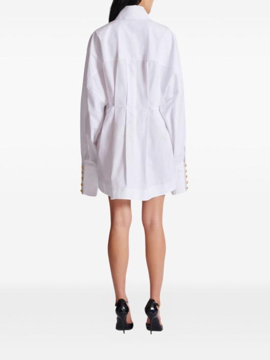 26SS 발망 미디 원피스 GF1R9412CB09 0FB White - BALMAIN