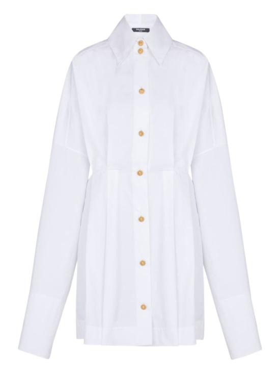 26SS 발망 미디 원피스 GF1R9412CB09 0FB White