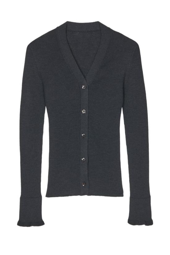 26FW 세실리아 반센 가디건 26KNI52004CHARCOAL Black
