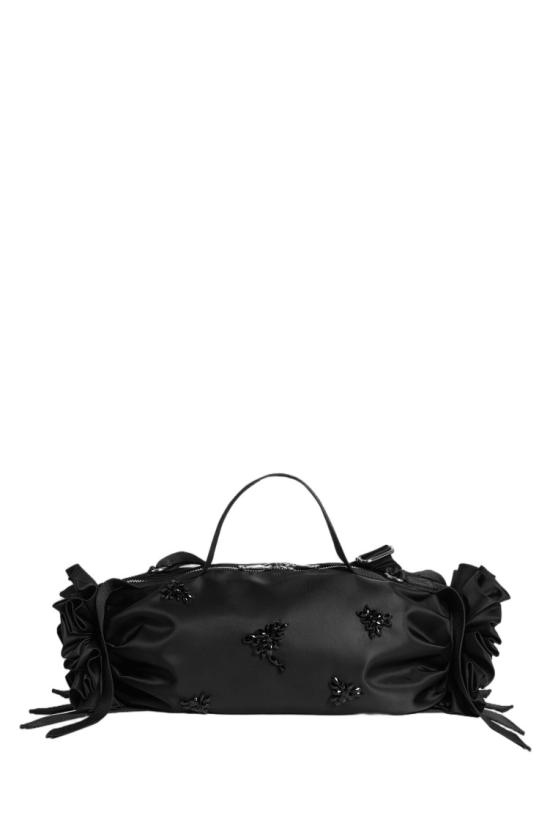 26FW 시몬로샤 리본 로제트 자수 토트백 리본 로제트 자수 토트백 BAG222TB0761BLACKJET