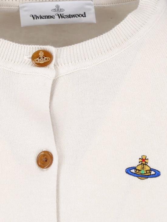 26FW 비비안웨스트우드 베아 크롭드 가디건 1803002U Y001VA405 White - VIVIENNE WESTWOOD