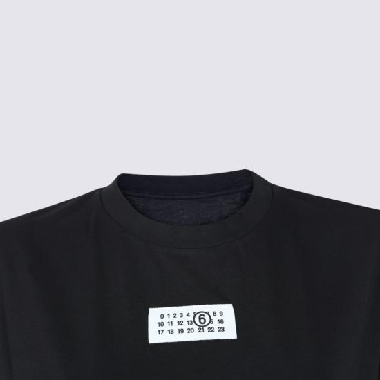 26FW MM6 메종마르지엘라 뉴메릭 코튼 저지 티셔츠 S52GC0327M20258900 Black - MM6 MAISON MARGIELA