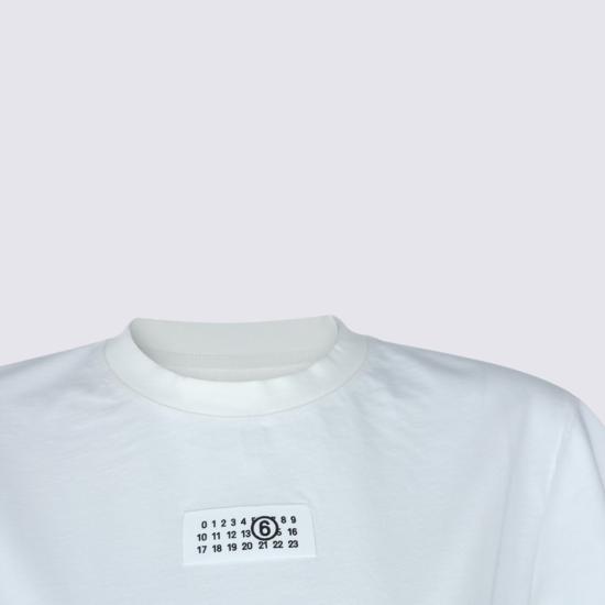 26FW MM6 메종마르지엘라 뉴메릭 코튼 저지 티셔츠 S52GC0327M20258101 White - MM6 MAISON MARGIELA