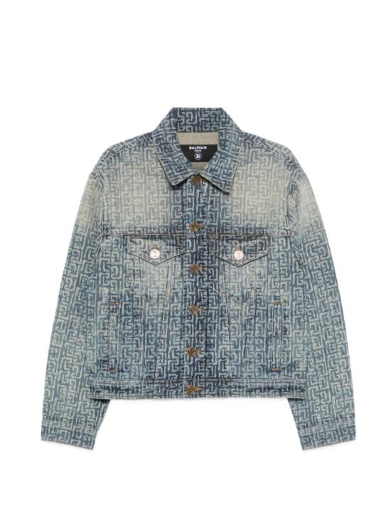 26SS 발망 데님 자켓 GH1TC330DG12 6AW Grey