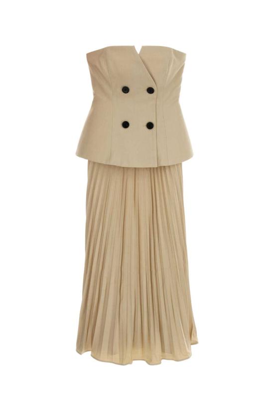 26FW 셀프 포트레이트 롱 원피스 AW26155MBG BEIGE Beige o Tan