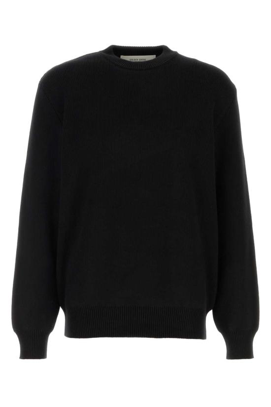 26FW 골든구스 Golden 레터링 밀리터리 크루넥 스웨터 GMP00841P001972 90100 Black
