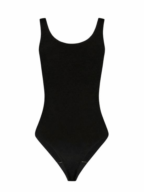 26FW 월포드 바디수트 티셔츠 75085 7005 BLACK - WOLFORD