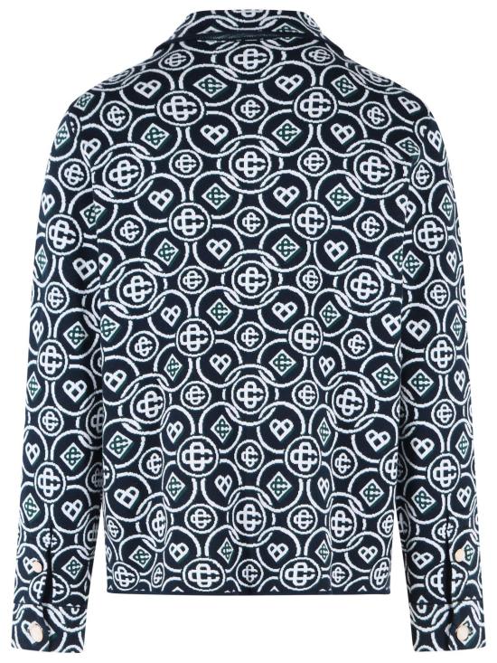 26FW 카사블랑카 긴팔 셔츠 M AW26 KW 1465 01COTTON CC MONOGRAM Navy - CASABLANCA