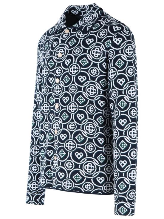 26FW 카사블랑카 긴팔 셔츠 M AW26 KW 1465 01COTTON CC MONOGRAM Navy - CASABLANCA
