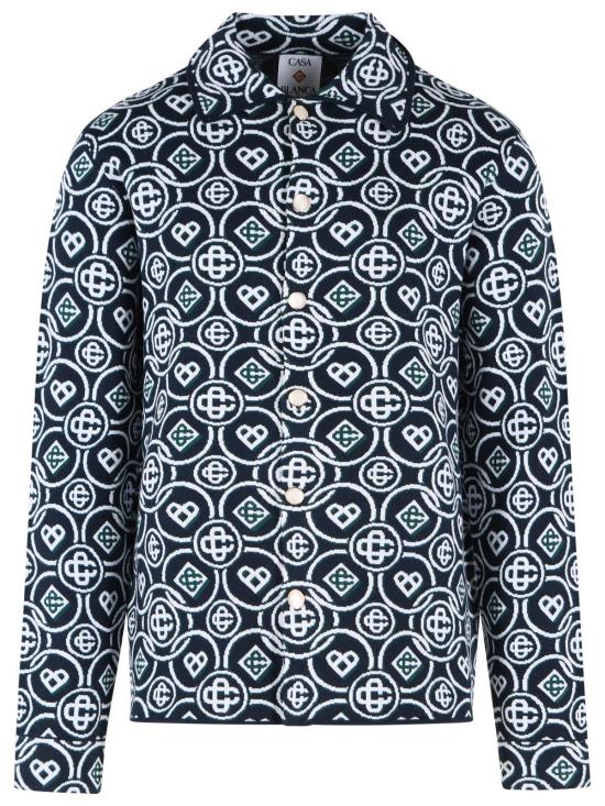 26FW 카사블랑카 긴팔 셔츠 M AW26 KW 1465 01COTTON CC MONOGRAM Navy