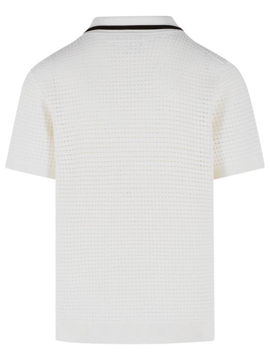 26FW 카사블랑카 폴로 티셔츠 M AW26 KW 1480 01MERINO WOOL WHITE - CASABLANCA