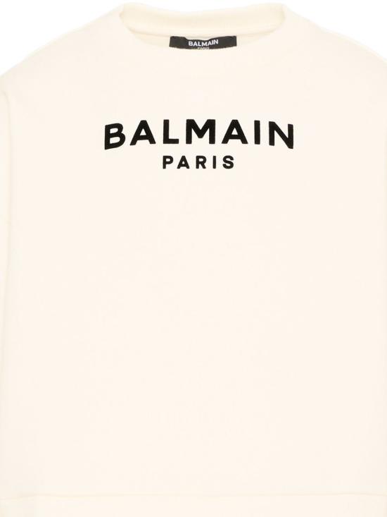 26FW [키즈] 발망 티셔츠 BZ4A50 Z3728102NE Bianco - BALMAIN