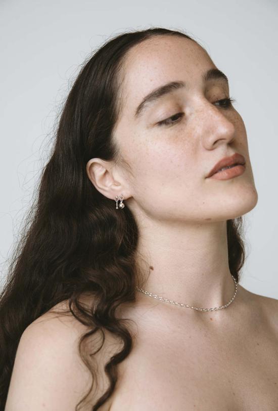  MASLO CO. 이어링 마슬로 사 발레 스터드 귀걸이 실버 - OTHER BRANDS