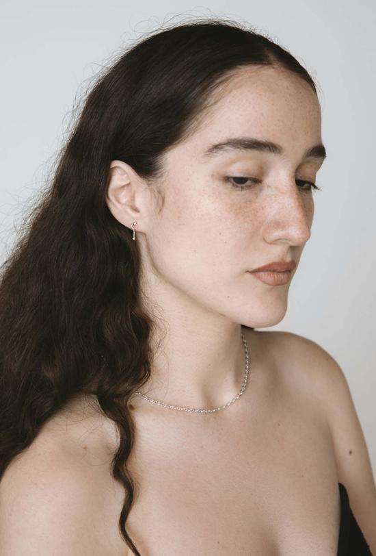  마슬로 주얼리 이어링 릴리어 스터드 귀걸이 실버 - MASLO JEWELRY
