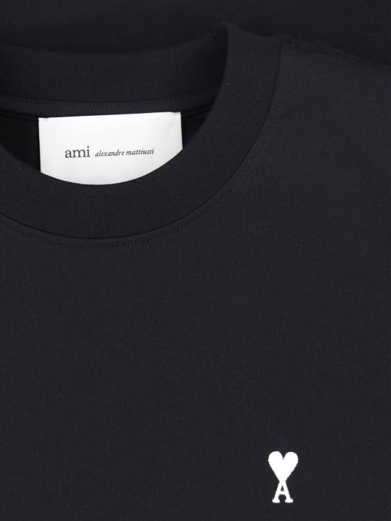 26FW 아미 스몰 하트 로고 라이트 코튼 저지 티셔츠 HTS346 724 045 Black - AMI