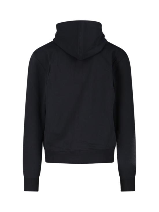 26FW 아미 스몰 하트 로고 루프백 오가닉 코튼 플리스 후드 BFUSW435 730 001 Black - AMI