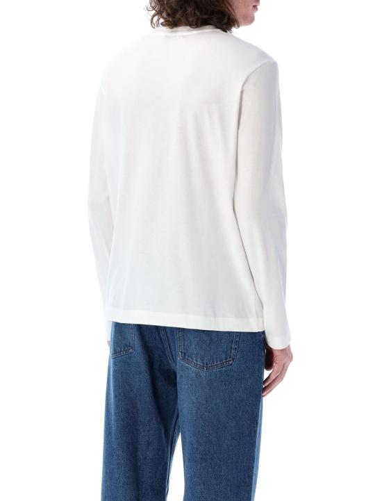 26FW 아미 스몰 하트 로고 롱슬리브 티셔츠 BFUTS235 724 100 White - AMI