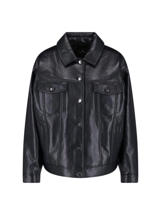 26FW 애니빙 가죽 자켓 A 01 12573 BLK81 BLACK RECYCLED LEATHER