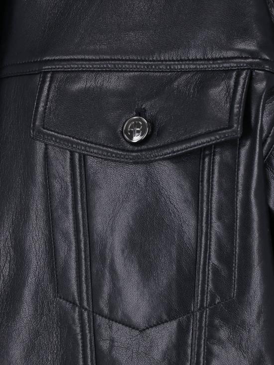 26FW 애니빙 가죽 자켓 A 01 12573 BLK81 BLACK RECYCLED LEATHER - ANINE BING
