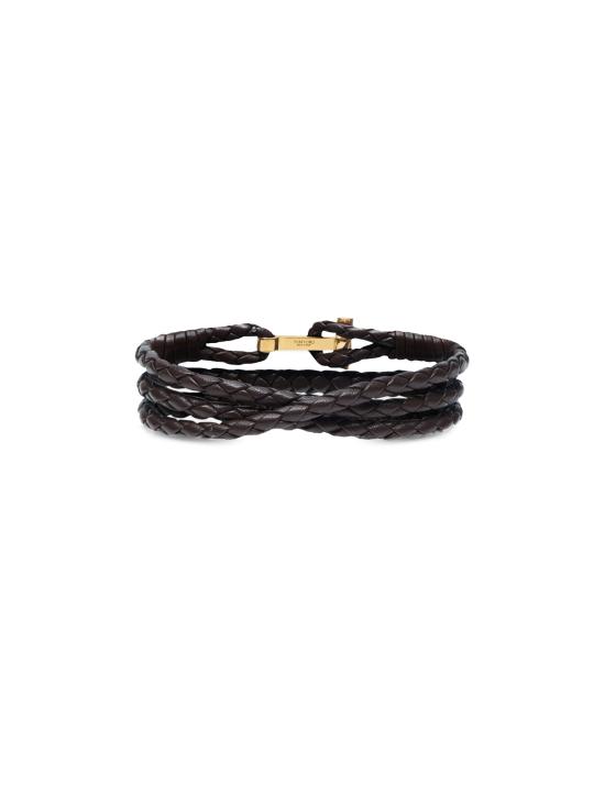 26FW 톰포드 브레이디드 레더 브레이슬릿 JM005 ICL002G NAA Black - TOMFORD
