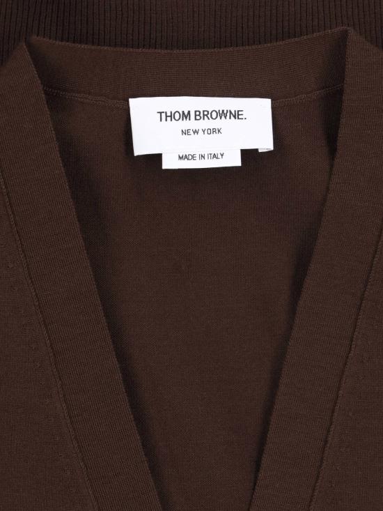 26FW 톰브라운 파인 메리노 울 4바 릴렉스 핏 가디건 FKC334A Y1014 208 Brown - THOM BROWNE