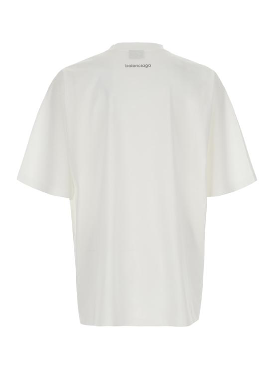 26FW 발렌시아가 바디스 미디움 핏 티셔츠 764235 TUVO7 9000 WHITE DOM - BALENCIAGA