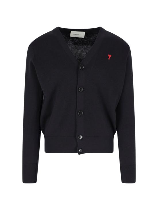 26FW 아미 ADC 울 V넥 가디건 HKC361 001 009 BLACK