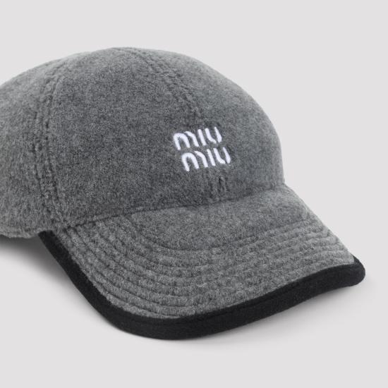 26FW 미우미우 플리스 베이스볼 캡 플리스 베이스볼 캡 5HC369 15V3 F0031 GRIGIO - MIU MIU