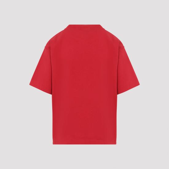 26SS 발렌시아가 로렐 클래식 미디엄 핏 티셔츠 850990 TSVC9 6167 RED BLACK - BALENCIAGA