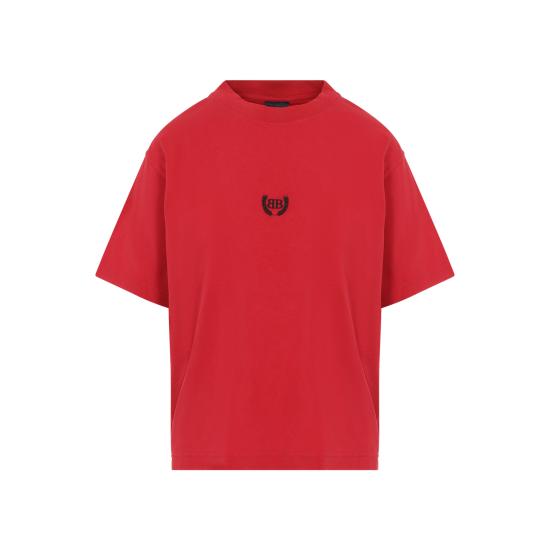 26SS 발렌시아가 로렐 클래식 미디엄 핏 티셔츠 850990 TSVC9 6167 RED BLACK - BALENCIAGA