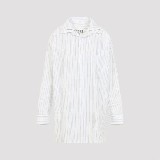 26FW MM6 메종마르지엘라 셔츠 S52DT0066 M36012 001F WHITE BLUE - MM6 MAISON MARGIELA