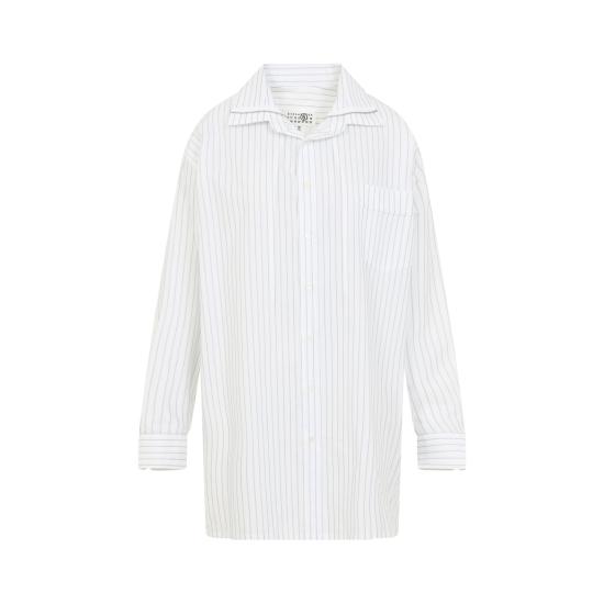 26FW MM6 메종마르지엘라 셔츠 S52DT0066 M36012 001F WHITE BLUE - MM6 MAISON MARGIELA