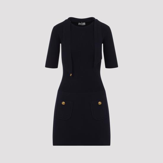 26FW 엘리자베타프랜치 숏 원피스 AM04S66E2 H88 BLU NOTTE - ELISABETTA FRANCHI