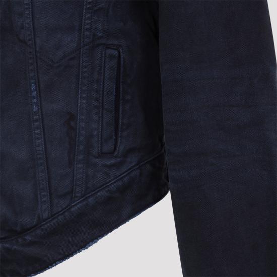 26SS 발렌시아가 커브드 웨이스트밴드 자켓 856423 TTW64 8074 NAVY DIRTY DARK BLUE - BALENCIAGA