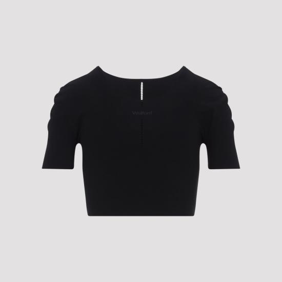 26FW 월포드 반팔 티셔츠 53501 7005 BLACK - WOLFORD