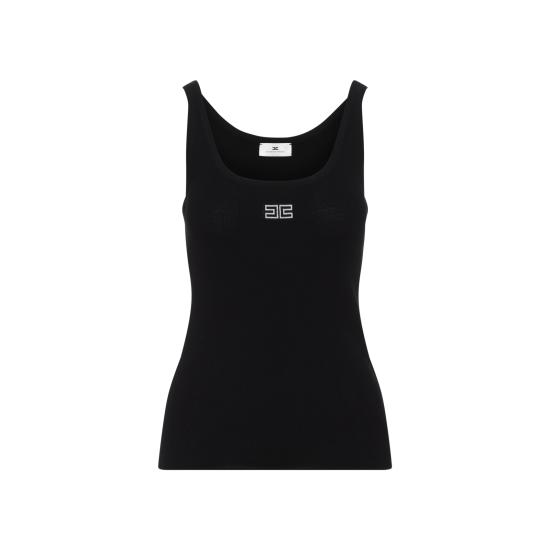 26FW 엘리자베타프랜치 민소매 티셔츠 TK03B66E2 685 NERO BURRO - ELISABETTA FRANCHI