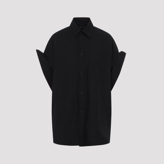 26SS 발렌시아가 블라우스 834033 TNM60 1000 BLACK - BALENCIAGA