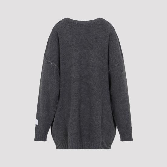 26FW MM6 메종마르지엘라 스웨터 S52HN0016 M13289 859M GREY MELANGE - MM6 MAISON MARGIELA