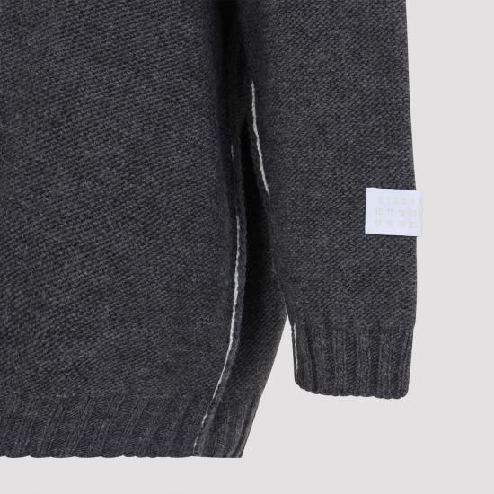 26FW MM6 메종마르지엘라 스웨터 S52HN0016 M13289 859M GREY MELANGE - MM6 MAISON MARGIELA