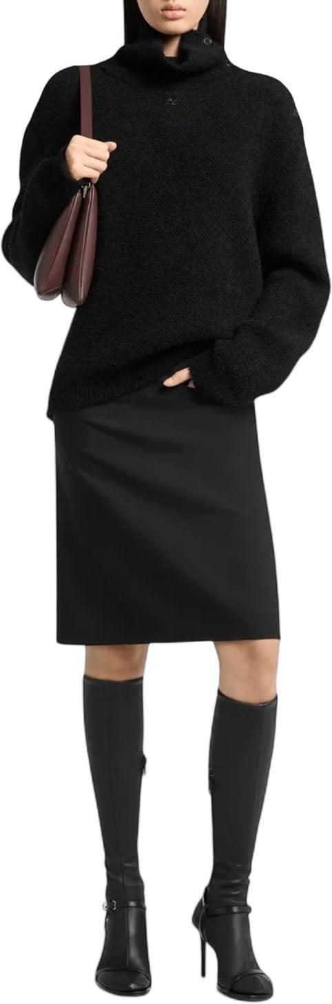 26FW 쿠레쥬 터틀넥 COURREGES326MPU288FI00869999BOUCLETTETURTLENECKROLLNECKSBLACK - COURREGES