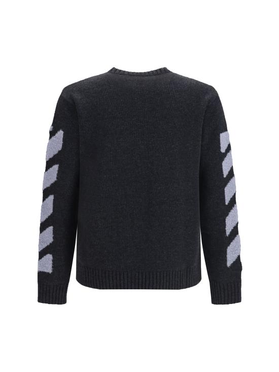 26FW 오프화이트 후드 티셔츠 OMHE087F26KNI00200 010 BLACK - OFF WHITE