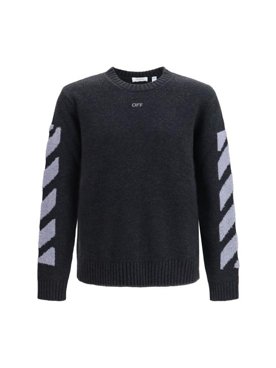 26FW 오프화이트 후드 티셔츠 OMHE087F26KNI00200 010 BLACK