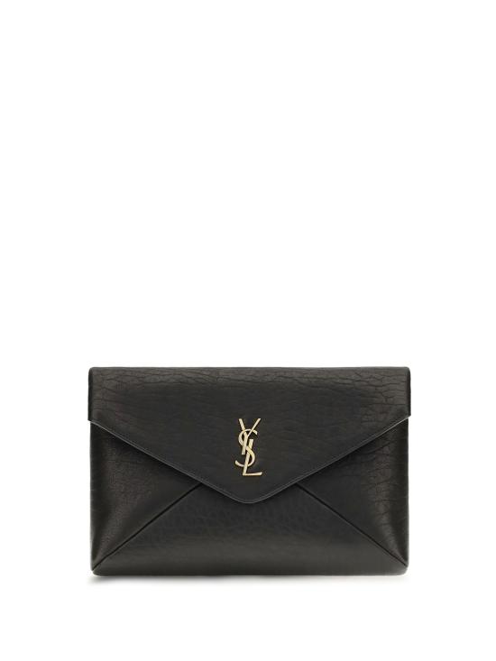 26FW 생로랑 카산드라 라지 엔벨로프 파우치 769307AACYT 1000 BLACK