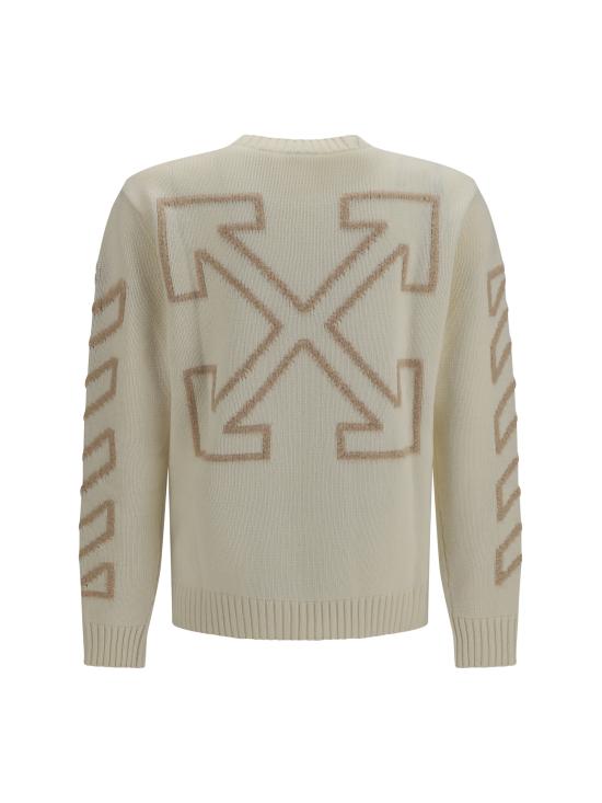 26FW 오프화이트 스웨터 OMHE087F26KNI00110 110 CREAM - OFF WHITE